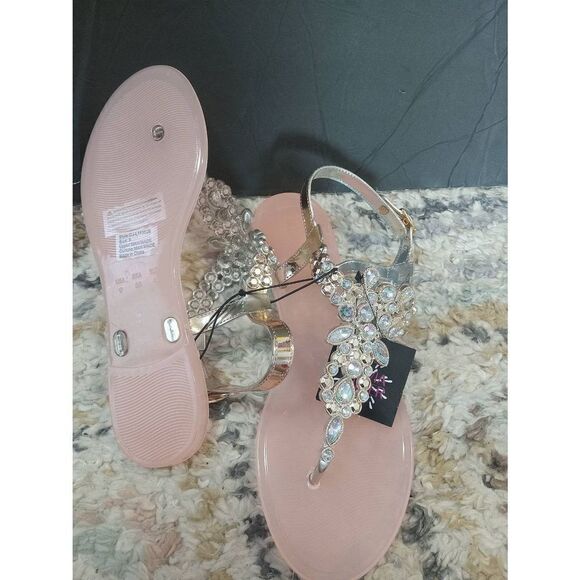 Olivia Miller jelly Rhinestone sandals - Picture 2 of 2